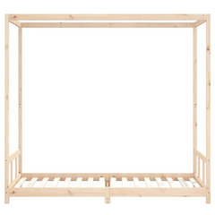 Kids Bed Frame 90x200 cm | Solid Pine Wood Canopy Bed for Children