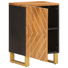 Bathroom Cabinet Brown and Black 38x33.5x58 cm Solid Wood Mango