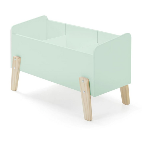 Kids Toy Box - Wood - Mint Green - Stylish & Functional Storage Solution for Children's Toys