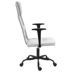 Office Chair White Mesh Fabric and Faux Leather