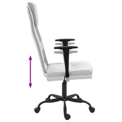 Office Chair White Mesh Fabric and Faux Leather