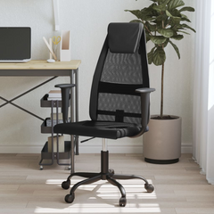 Office Chair Black Mesh Fabric and Faux Leather - Upgrade Your Working Experience with Comfort