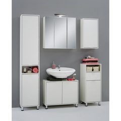 Wall-mounted Bathroom Cabinet - Compact & Stylish Storage Solution in White - 36.8 x 17.1 x 67.3 cm