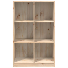 Solid Wood Pine Bookcase - 70x33x110 cm | Rustic Multi-Compartment Storage Shelf