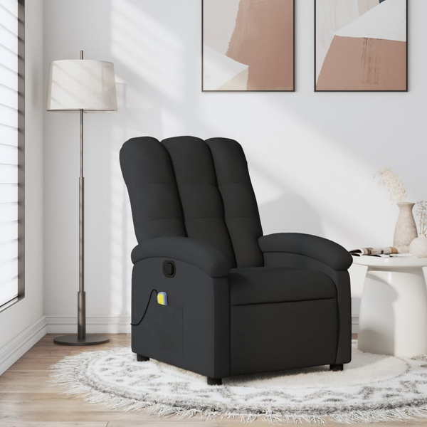 Ultimate Comfort: Massage Recliner Chair in Black Fabric