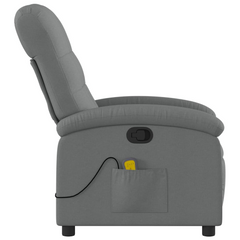 Massage Recliner Chair, Dark Grey Fabric - Comfortable & Stylish Seating with Vibration Massage