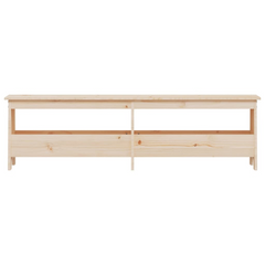 Solid Pine Wood Hall Bench - 160x28x45 cm - Rustic Entryway Seating with Storage Shelf