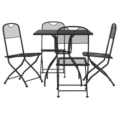 5 Piece Garden Dining Set | Anthracite Metal Mesh | Outdoor Furniture