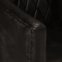 Luxurious Grey Real Leather Tub Chair - Stylish and Comfortable Seating Solution