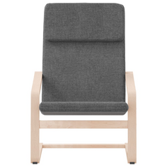 Comfortable Dark Grey Fabric Relaxing Chair with Birch Wood Frame - Perfect for Living Room & More