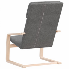 Comfortable Dark Grey Fabric Relaxing Chair with Birch Wood Frame - Perfect for Living Room & More