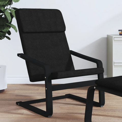 Comfortable Relaxing Chair in Black Fabric - Ultimate Comfort and Style