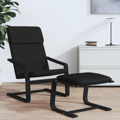 Comfortable Relaxing Chair in Black Fabric - Ultimate Comfort and Style