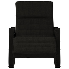 Comfortable Black Fabric Rocking Chair with Solid Birch Wood Frame, Ideal for Living Room, Bedroom, or Lounge