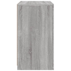 Side Cabinet with LED Lights Grey Sonoma Engineered Wood