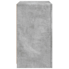 Side Cabinet with LED Lights Concrete Grey Engineered Wood