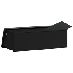 Foldable Storage Bench, Black PVC – Multi-functional Seating with Ample Storage Space and Modern Design