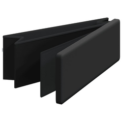 Foldable Storage Bench, Black PVC – Multi-functional Seating with Ample Storage Space and Modern Design