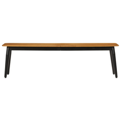 Solid Wood Mango Bench with Iron Legs - 160x40x45 cm - Industrial Style for Dining, Living Room, Hallway or Garden