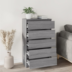 Drawer Cabinet Grey Sonoma 60x36x103 cm Engineered Wood