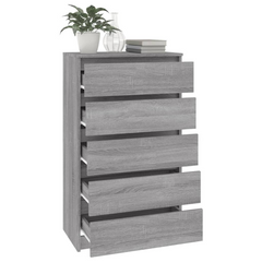 Drawer Cabinet Grey Sonoma 60x36x103 cm Engineered Wood