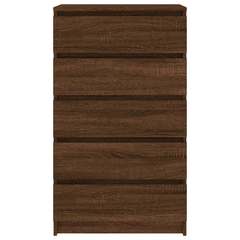 Drawer Cabinet Brown Oak 60x36x103 cm Engineered Wood