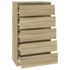 Drawer Cabinet Sonoma Oak 60x36x103 cm Engineered Wood