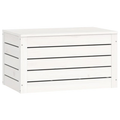 White Solid Wood Pine Storage Box, 59.5x36.5x33 cm - Timeless Design & Ample Storage