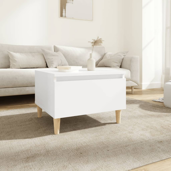 White Side Table 50x46x35 cm - Modern & Stylish Engineered Wood Table