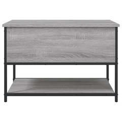 Grey Sonoma Storage Bench - 70x42.5x47 cm - Engineered Wood & Metal Frame - Multi-functional Hallway & Living Room Furniture