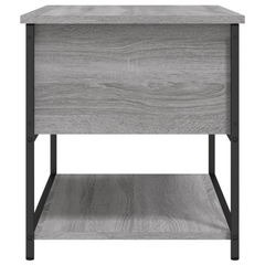 Grey Sonoma Storage Bench - 70x42.5x47 cm - Engineered Wood & Metal Frame - Multi-functional Hallway & Living Room Furniture