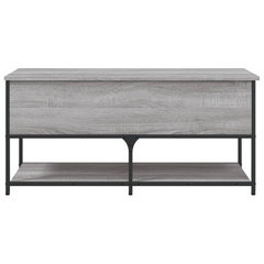 Grey Sonoma Storage Bench 100x42.5x47 cm - Engineered Wood & Metal Frame | Ample Storage & Versatile Use