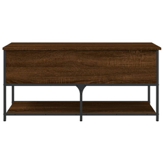 Storage Bench - Elegant Brown Oak, 100x42.5x47 cm, Engineered Wood - Perfect for Hallway, Living Room