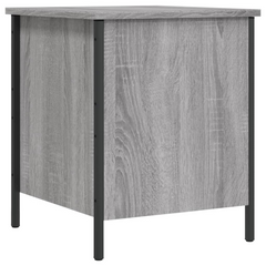 Grey Sonoma Storage Bench 40x42.5x50 cm - Engineered Wood & Metal - Multi-Purpose Entryway, Bedroom, or Living Room Furniture