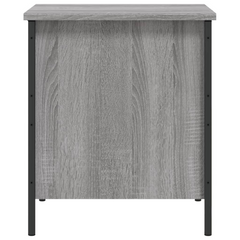 Grey Sonoma Storage Bench 40x42.5x50 cm - Engineered Wood & Metal - Multi-Purpose Entryway, Bedroom, or Living Room Furniture