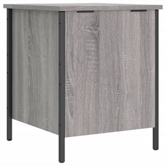 Grey Sonoma Storage Bench 40x42.5x50 cm - Engineered Wood & Metal - Multi-Purpose Entryway, Bedroom, or Living Room Furniture