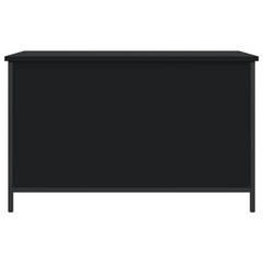 Black Storage Bench | 80x42.5x50 cm | Engineered Wood | Multi-functional & Elegant Seating with Ample Storage