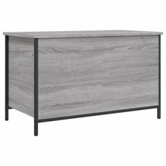 Storage Bench in Grey Sonoma 80x42.5x50 cm | Stylish Engineered Wood with Metal Frame | Multi-purpose Seating & Storage Solution