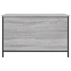 Storage Bench in Grey Sonoma 80x42.5x50 cm | Stylish Engineered Wood with Metal Frame | Multi-purpose Seating & Storage Solution