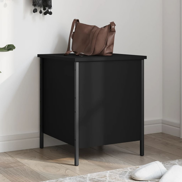 Storage Bench Black 40x42.5x50 cm - Engineered Wood | Organize Your Home in Style