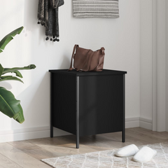 Storage Bench Black 40x42.5x50 cm - Engineered Wood | Organize Your Home in Style