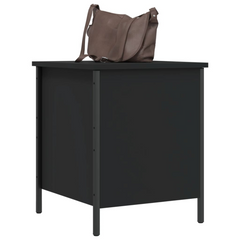 Storage Bench Black 40x42.5x50 cm - Engineered Wood | Organize Your Home in Style