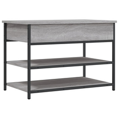 Shoe Bench Grey Sonoma 70x42.5x50 cm - Stylish and Functional Engineered Wood Storage Solution