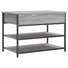 Shoe Bench Grey Sonoma 70x42.5x50 cm - Stylish and Functional Engineered Wood Storage Solution