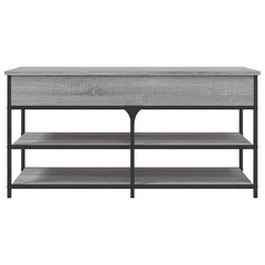 Stylish Grey Sonoma Shoe Bench, 100x42.5x50 cm, Durable Engineered Wood & Metal Frame