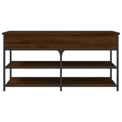 Shoe Bench with Storage - Brown Oak, Engineered Wood, 100x42.5x50 cm, Sturdy & Versatile