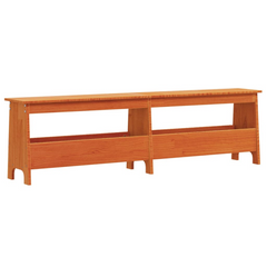 Wax Brown Solid Wood Pine Hall Bench - 160x28x45 cm with Ample Storage and Rustic Charm