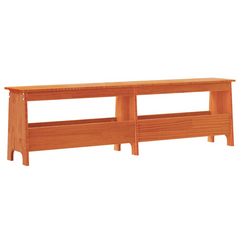 Wax Brown Solid Wood Pine Hall Bench - 160x28x45 cm with Ample Storage and Rustic Charm