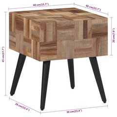 Side Table 40x40x45 cm Solid Reclaimed Teak