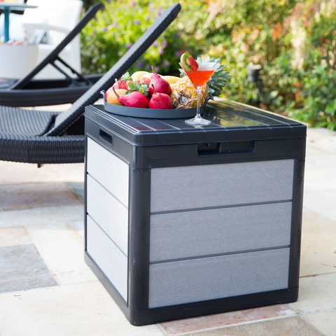 Keter Denali 113 L Garden Storage Box Anthracite - Durable, Stylish, and Weather-resistant